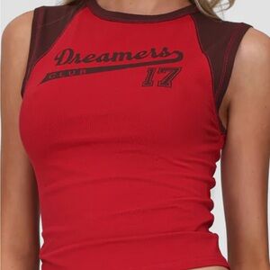 Tiger Mist red  Sleeveless Top